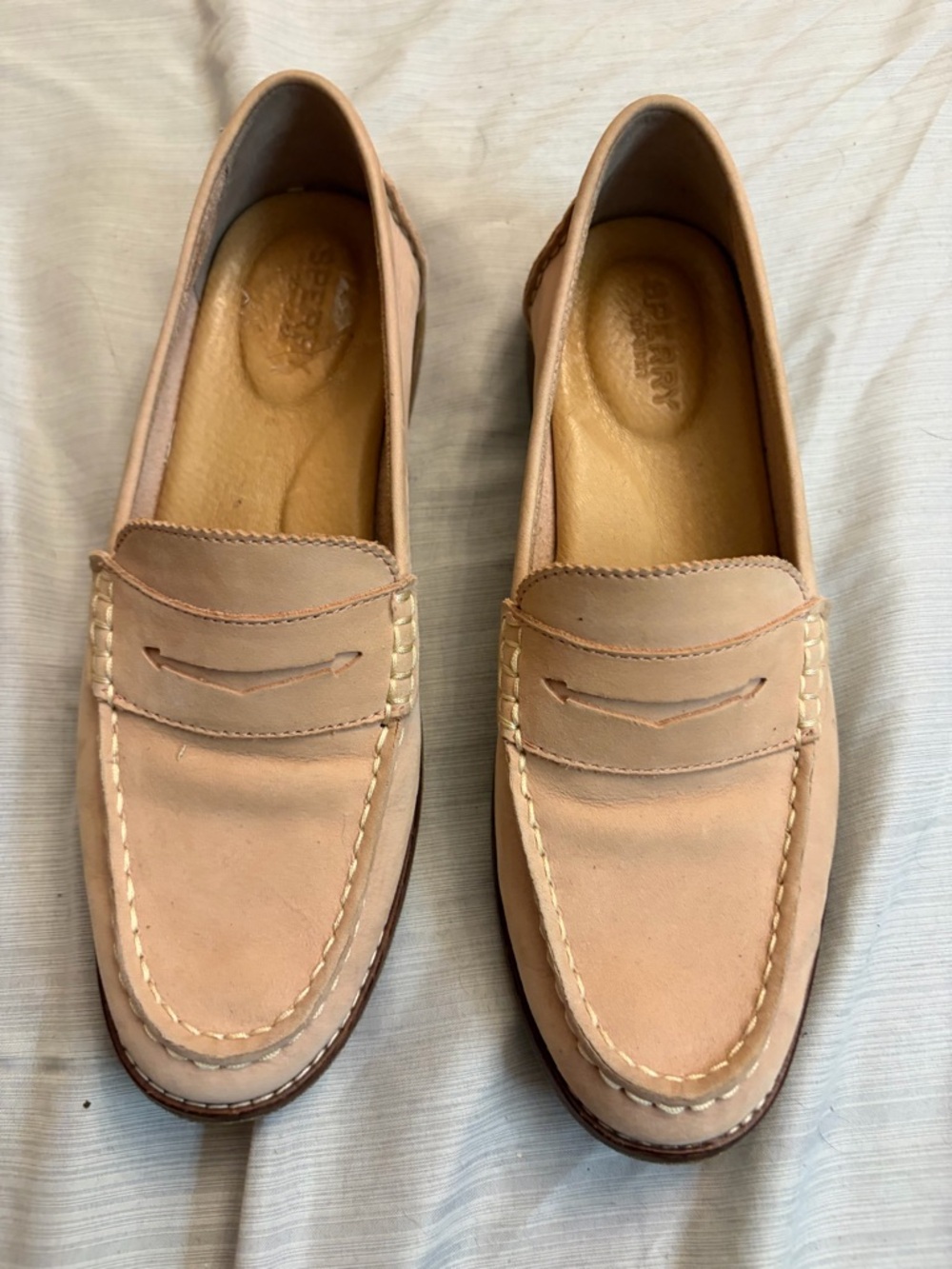 Sperry Women's Seaport Penny Loafer Nubuck Shoe blush pink - Picture 2 of 7